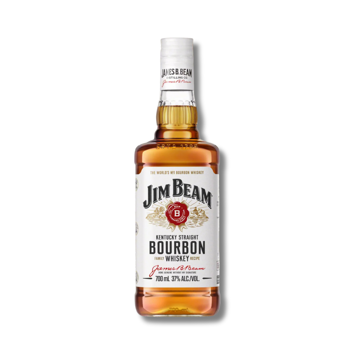 Jim Beam Bourbon Whiskey White Label 1L