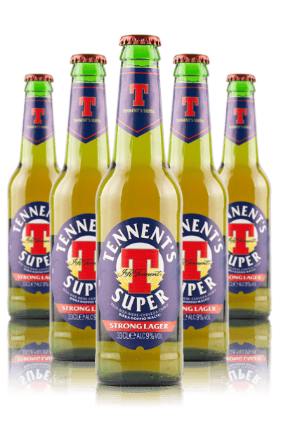 Tennent's Super Cassa da 24 bottiglie x 33cl