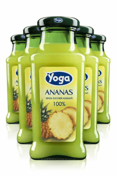 Succo Ananas - Yoga Cassa Da 24 Bottiglie x 20cl