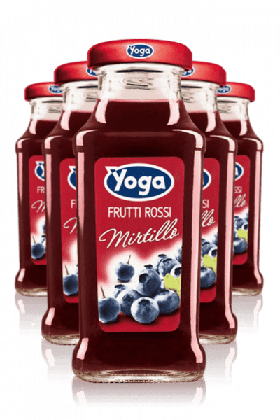 Succo Mirtillo - Yoga Cassa Da 24 Bottiglie x 20cl