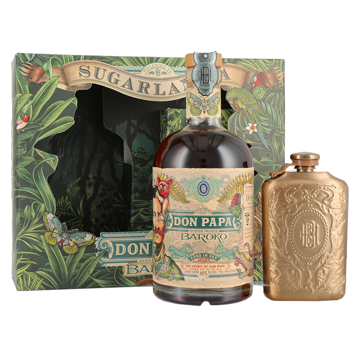Box Rum Don Papa Baroko Limited Edition e Fiaschetta